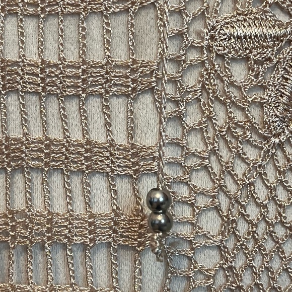 Boston Proper Gold Crochet Knit Top - Picture 5 of 8
